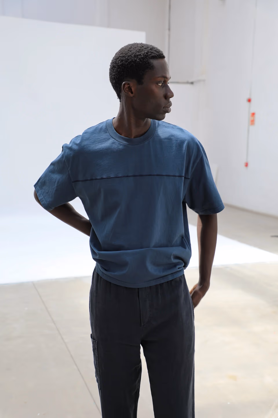 Ramsos  |  T-Shirt Embroidered Detail Petrol & Navy