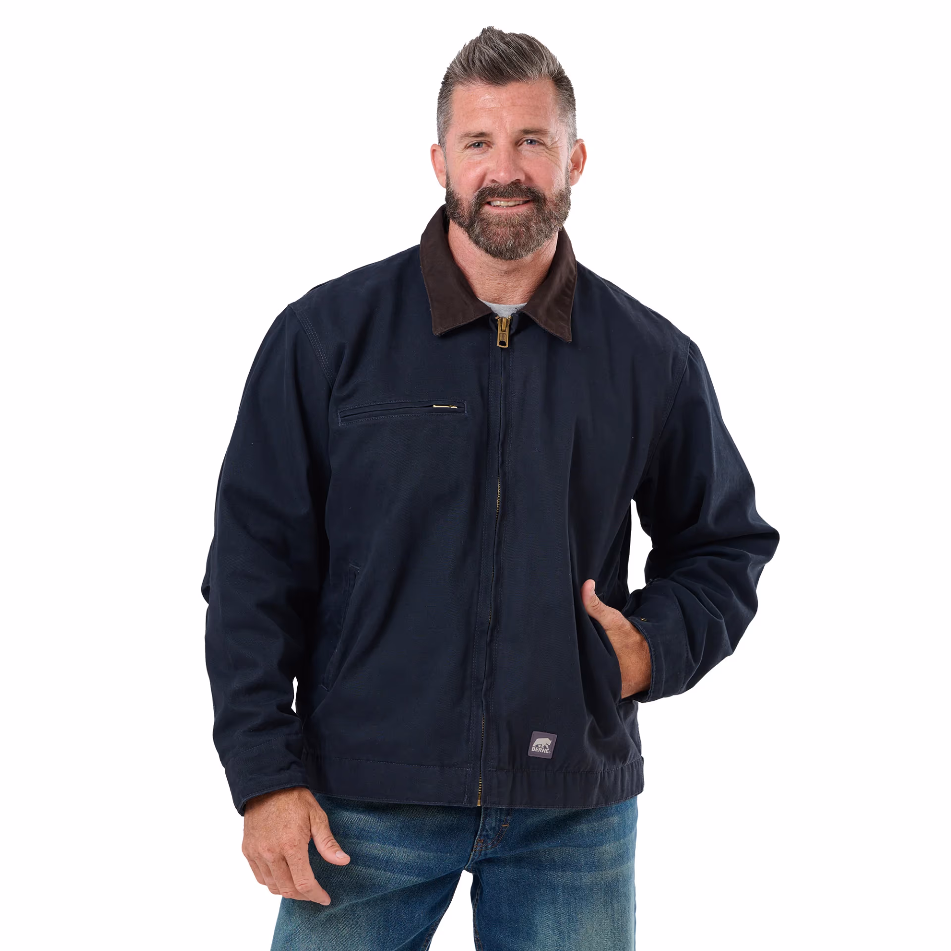 Men's Washed Gasoline Jacket | Corduroy Collar