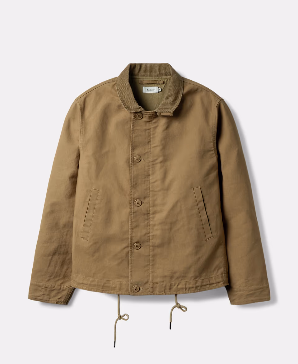 Olderbest | Lightweight Vintage Cotton N-1 Deck Jacket - Khaki
