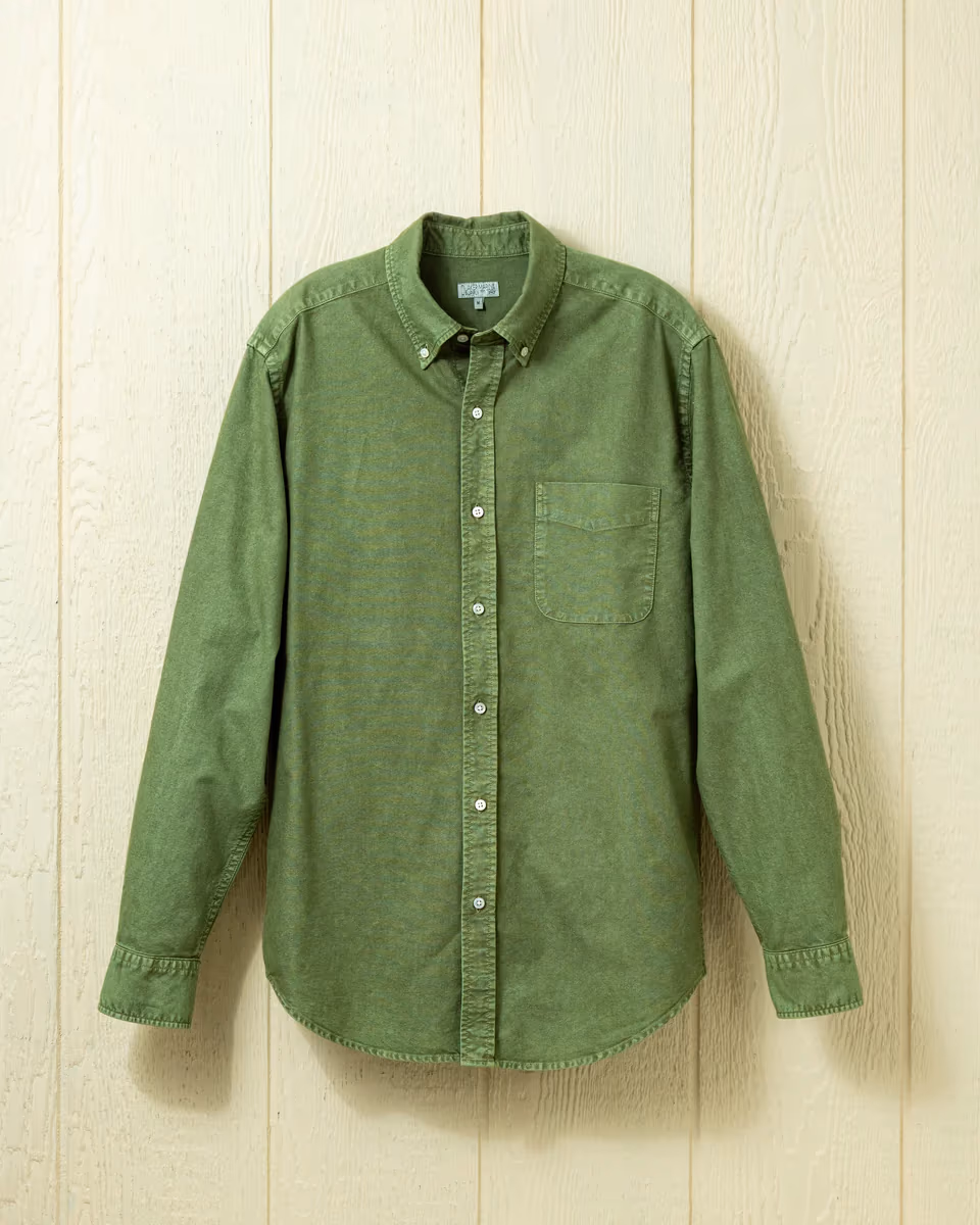 Quaker Marine Supply Co. | Garment Dyed Oxford Shirt in Olive