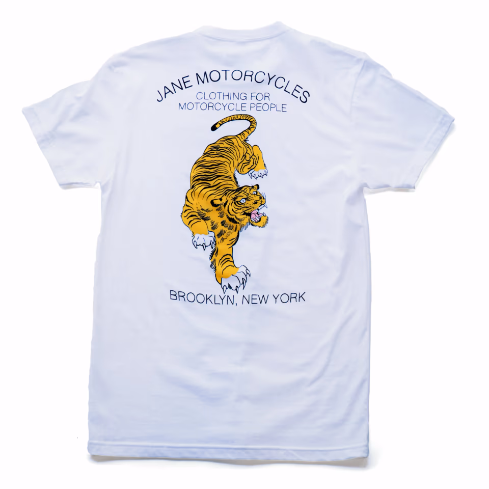Jane Motorcycles | Mott Street Short Sleeve Premium • White