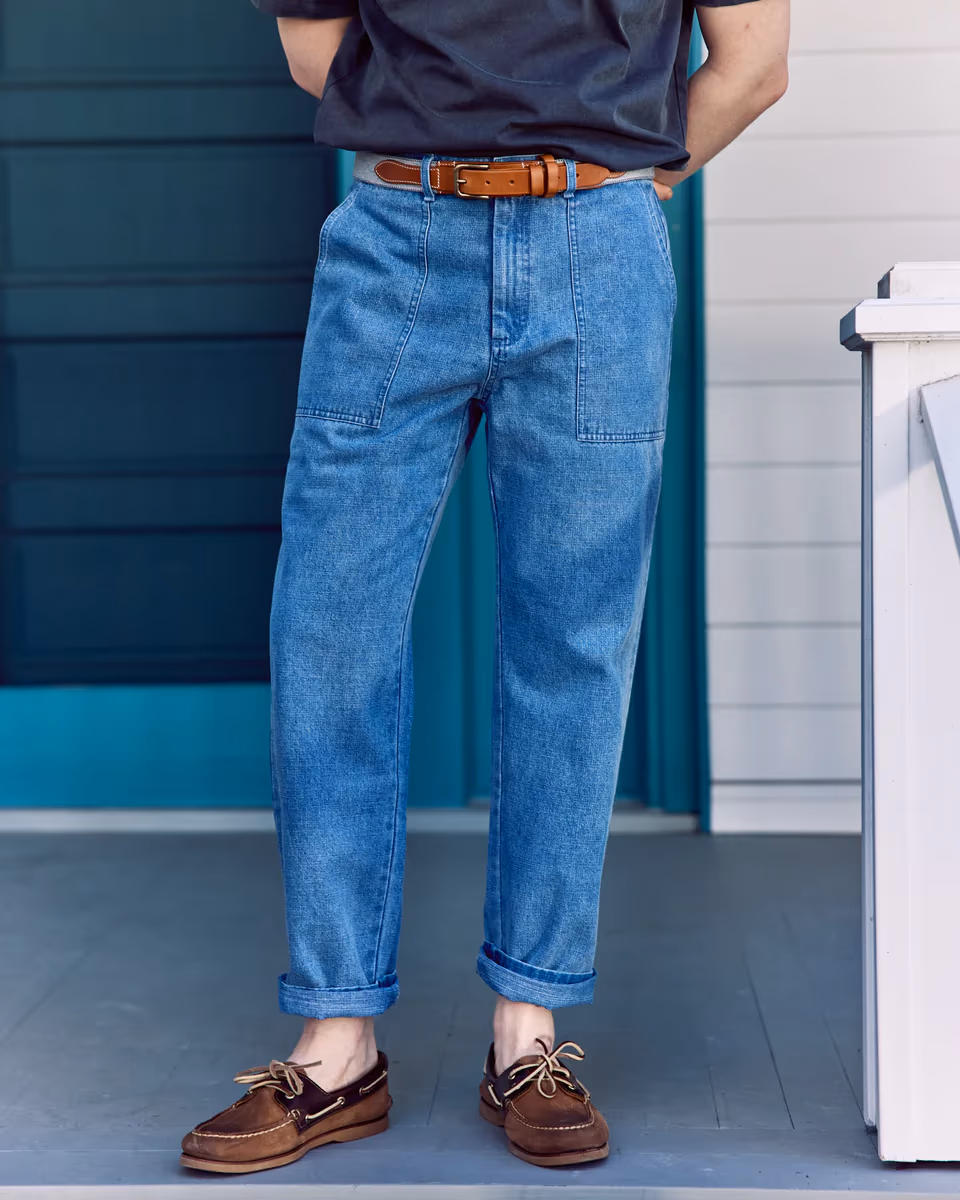 Quaker Marine Supply Co.  |  Ventura Pant in Light Wash Denim